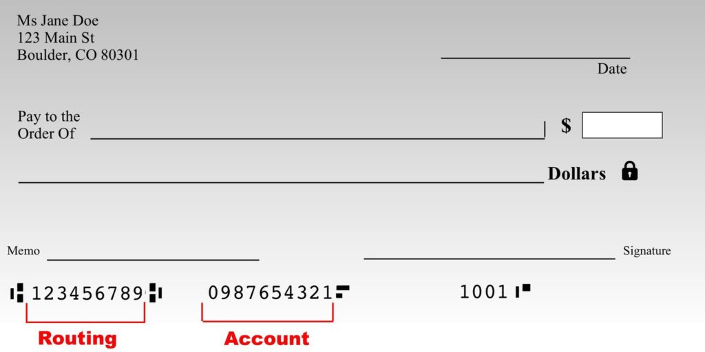 Send money with checking online account number instantly