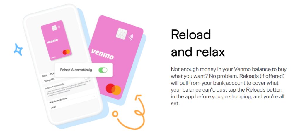 Venmo Card reload feature