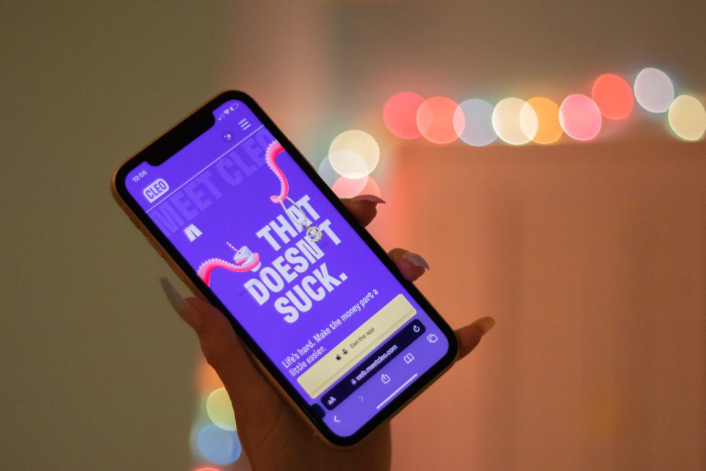 Cleo app on a phone