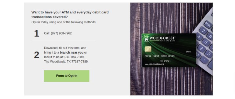 Woodforest Bank’s Overdraft Policy