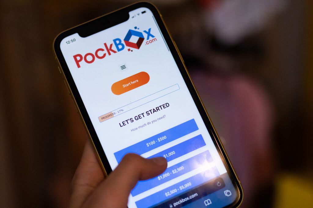 PockBox App on smartphone