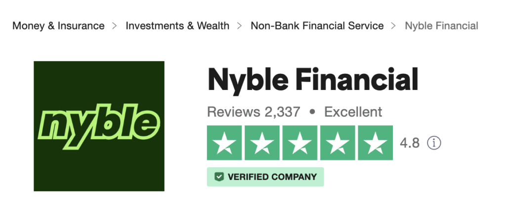 Nyble app trustpilot reviews