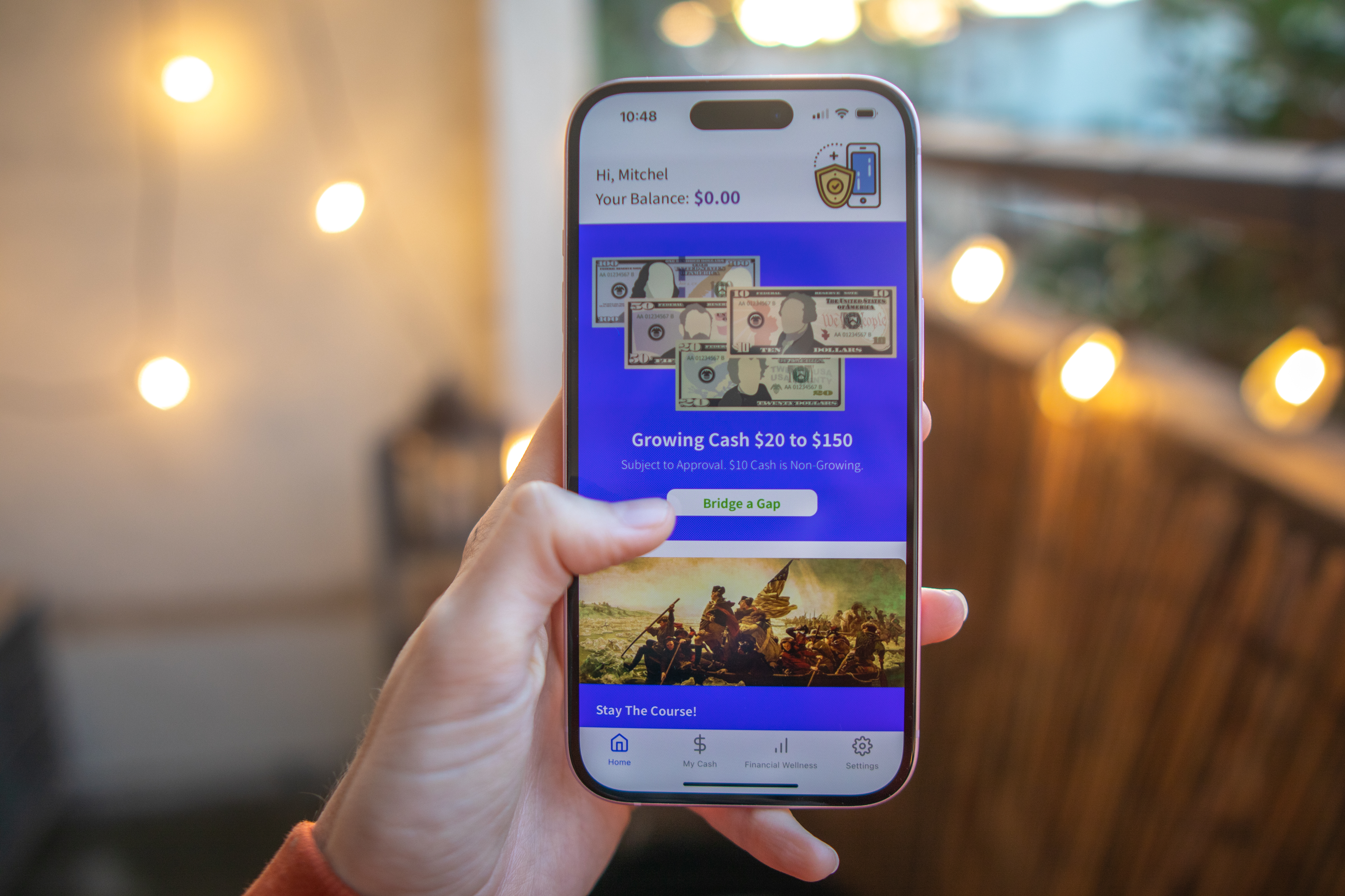 Credit Convey Vansi welcome screen on a smartphone