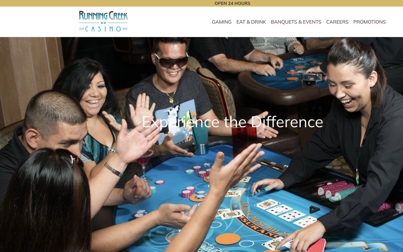 Running Creek Casino in Upper Lake, California, owned by the Habematolel Pomo of Upper Lake tribe that also owns Uprova